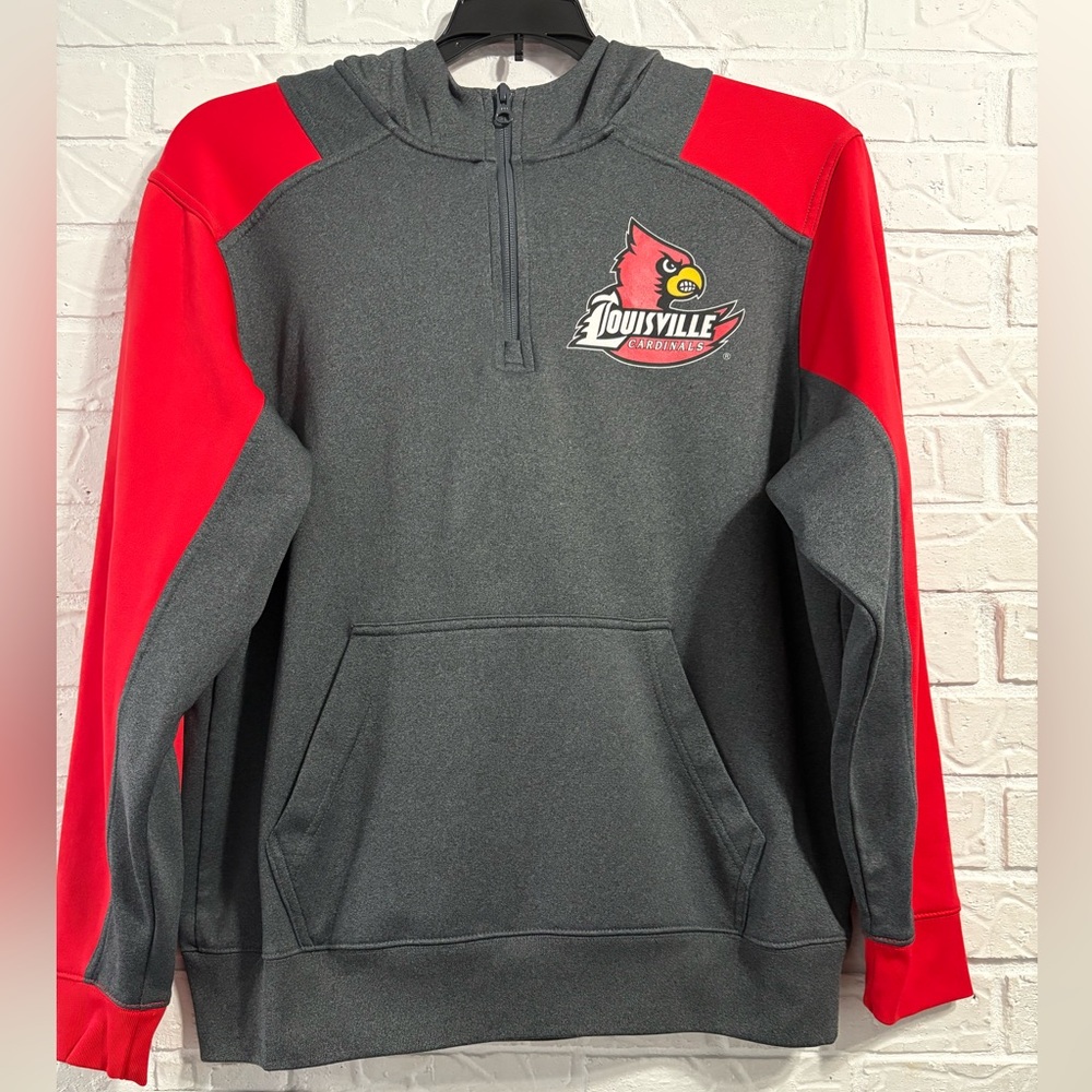 Louisville Cardinals Half Zip Hoodie Collegiate Performance Wear NCAA Sporty